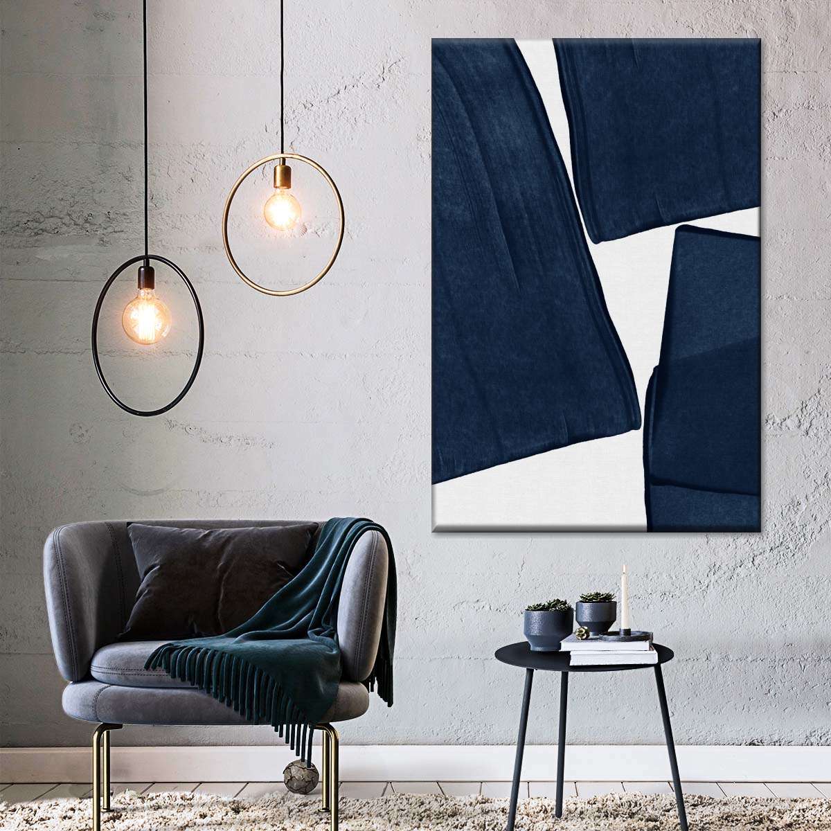 Sandsberg | Minimalistische Blaue III Wandkunst