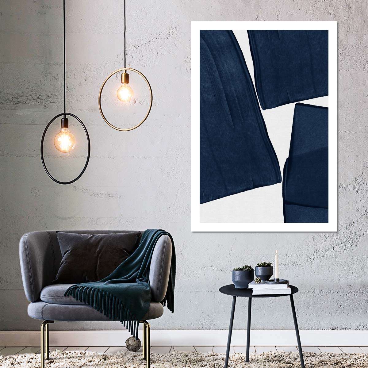 Sandsberg | Minimalistische Blaue III Wandkunst