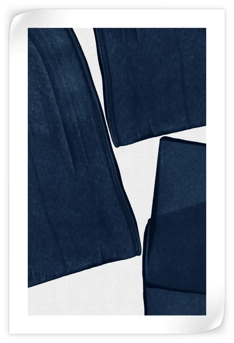 Sandsberg | Minimalistische Blaue III Wandkunst