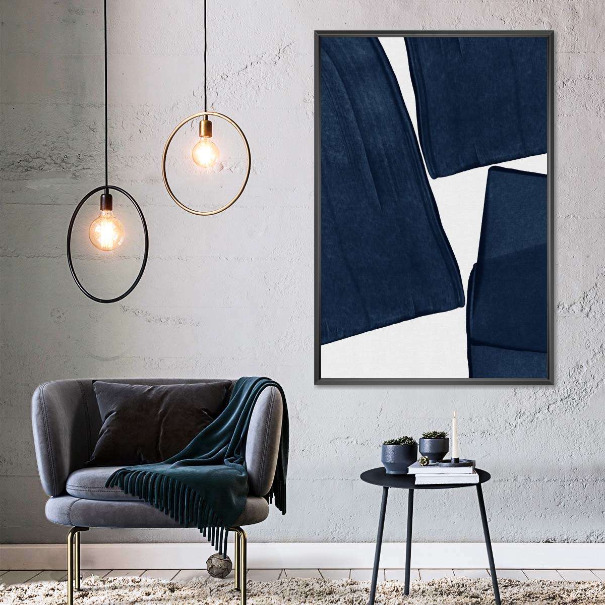 Sandsberg | Minimalistische Blaue III Wandkunst