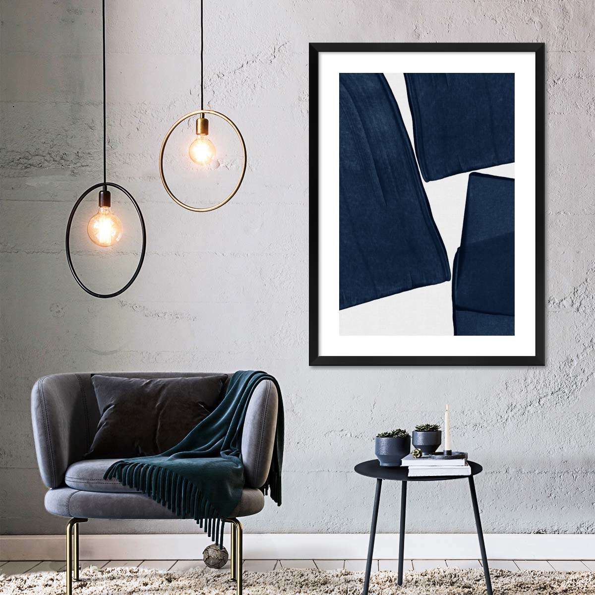 Sandsberg | Minimalistische Blaue III Wandkunst
