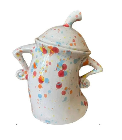 Sandsberg | Schrulliges Akimbo-Stil Attitude-Gefäß – Hipster-inspirierter Harzbehälter für Süßigkeiten, Küchenlagerung oder verspielte Weihnachtsdekoration