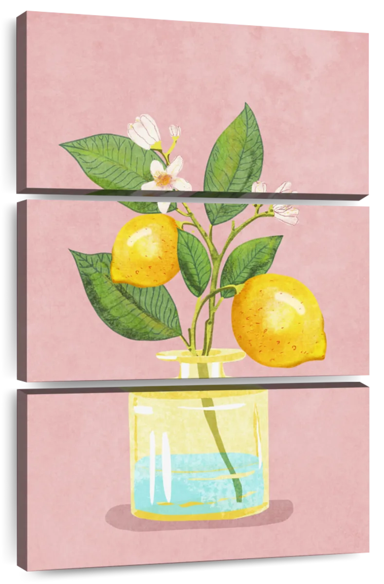 Sandsberg | Zitronenstrauß in Vase Wandkunst