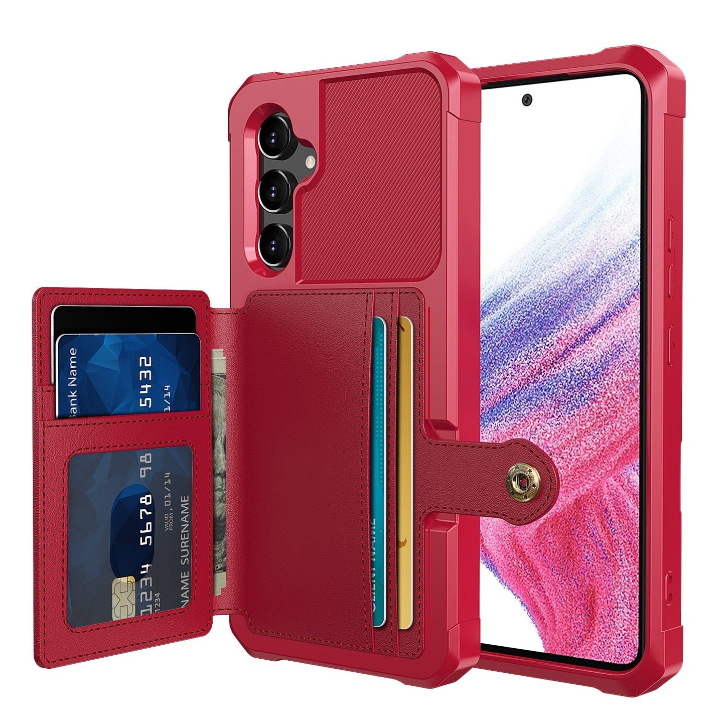 Magnetische Leder Geldbörse Hülle für Samsung Galaxy A