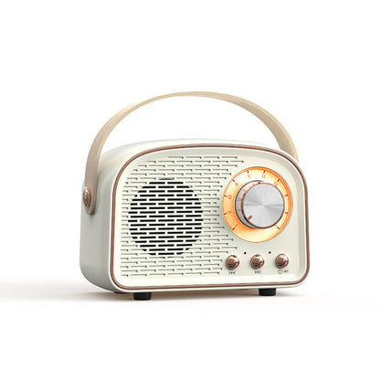 GarduruRetro Rundradio Bluetooth Lautsprecher | Kabellos | Tragbar | Stilvoller Klang für Zuhause und unterwegs