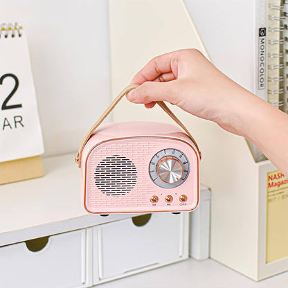 GarduruRetro Rundradio Bluetooth Lautsprecher | Kabellos | Tragbar | Stilvoller Klang für Zuhause und unterwegs