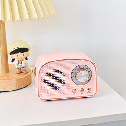 GarduruRetro Rundradio Bluetooth Lautsprecher | Kabellos | Tragbar | Stilvoller Klang für Zuhause und unterwegs
