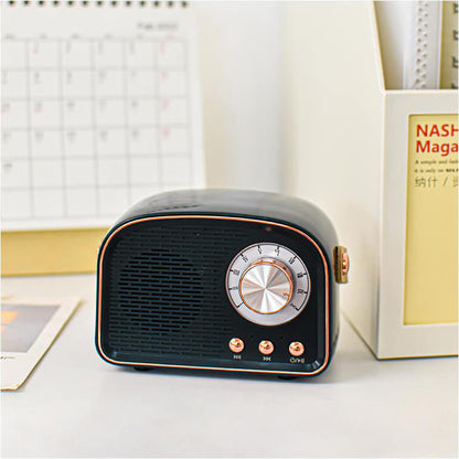 GarduruRetro Rundradio Bluetooth Lautsprecher | Kabellos | Tragbar | Stilvoller Klang für Zuhause und unterwegs