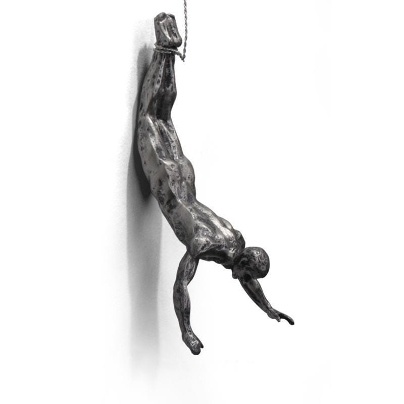 Felskletter Männer Skulptur Wanddekoration (Set von 3)