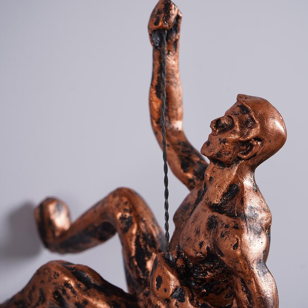 Felskletter Männer Skulptur Wanddekoration (Set von 3)