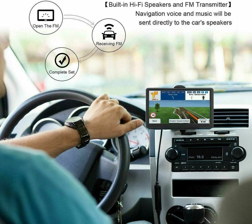 7 Zoll Auto & LKW GPS Navigationssystem 256MB+8GB Navigator