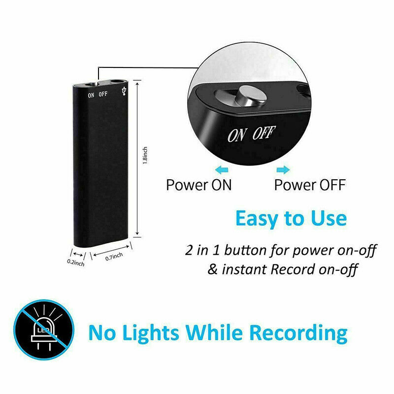 Mini-Sprachrekorder – Mini-Audiorecorder – Mini-Aufnahmegerät – Kleinster versteckter Audiorecorder