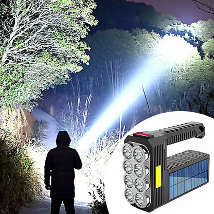 Sandsberg | Solar LED Taschenlampe – Wasserdichter, leistungsstarker Handstrahler mit Lithium-Batterie