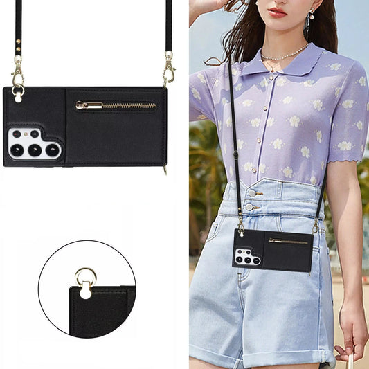 Sandsberg | 3in1 Handyhülle mit Karten und Münzfach Umhänge Tasche