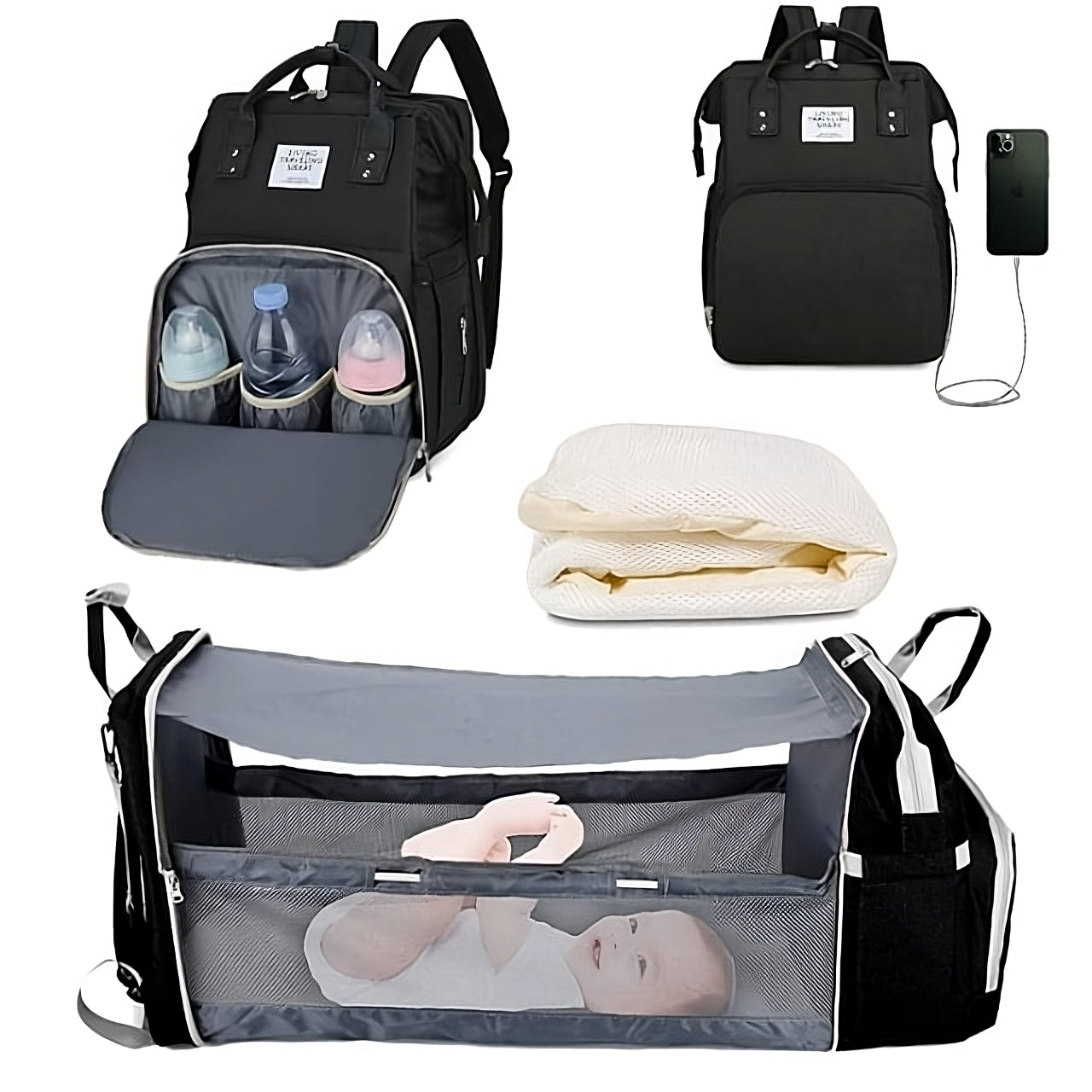 Kidzy™️ 3 in 1 Wickelrucksack - Komfort trifft Funktion für Eltern!