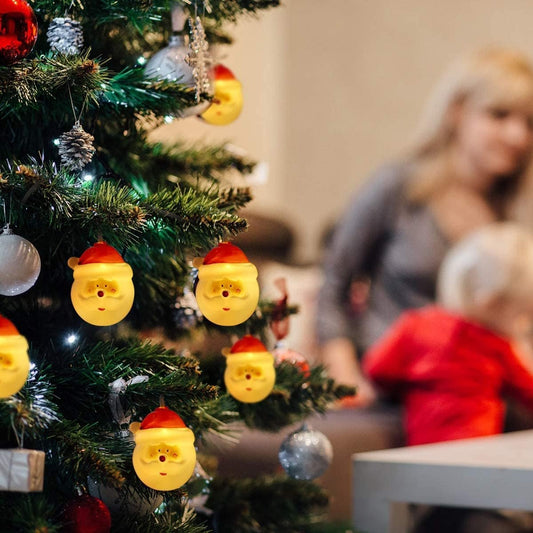 Sandsberg | Santa Lights LED Weihnachtsdekoration - Santa Kopf Lichterkette für Weihnachten, Feiertage und Partyd Dekoration