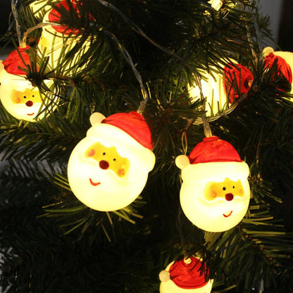 Sandsberg | Santa Lights LED Weihnachtsdekoration - Santa Kopf Lichterkette für Weihnachten, Feiertage und Partyd Dekoration