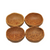 Handtücher & Waschlappen Set aus 4 Kokosnuss Holz Pflaume Schüssel 15 cm Natürlich
