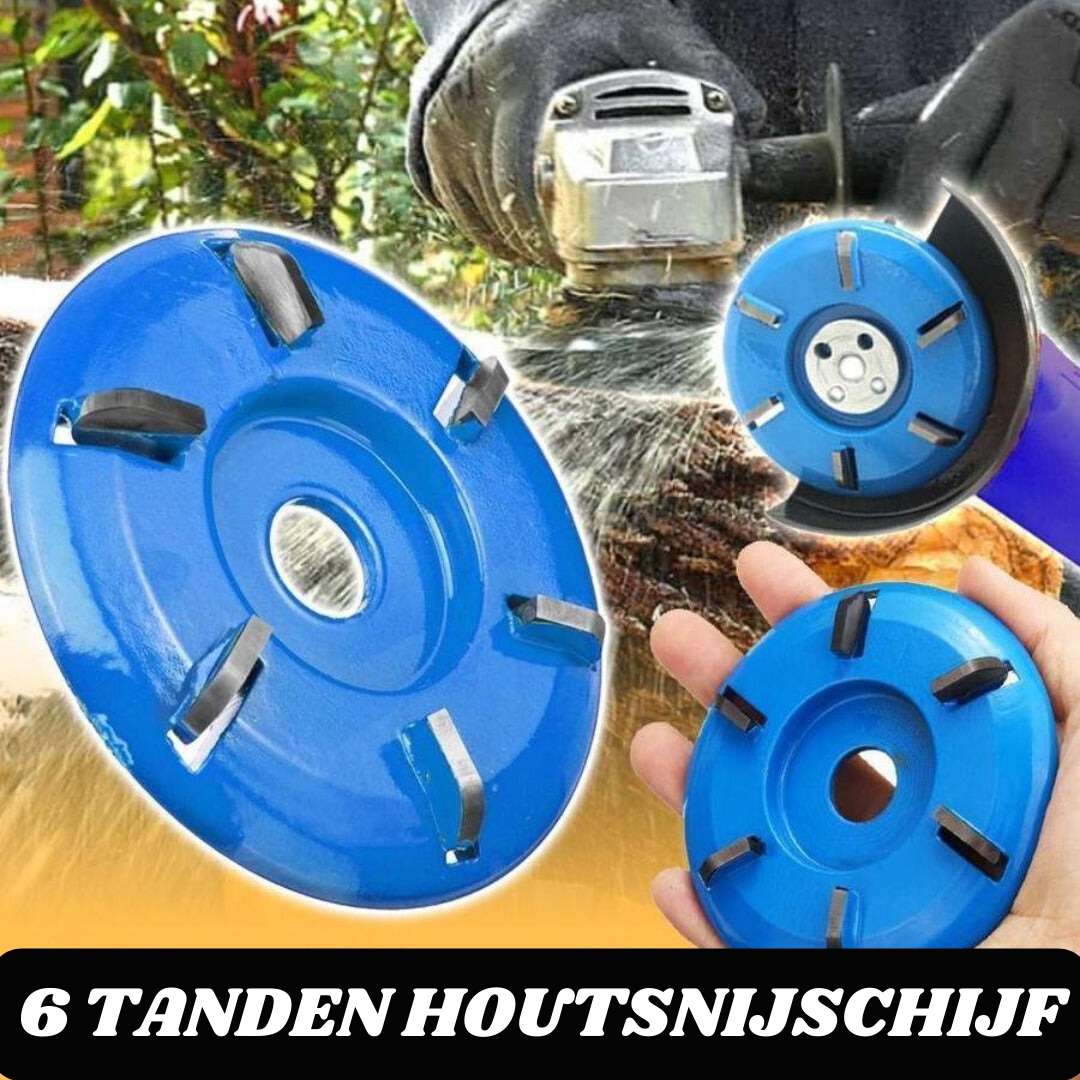 6 Zähne Holzschnitzscheibe