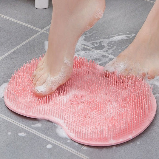 Badezimmerbürste aus Silikon mit Rückbürstenrücken