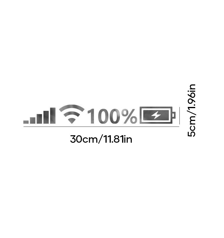 Reflektierender Batteriesignalaufkleber