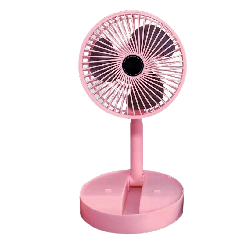 Wiederaufladbarer Faltbarer Teleskop-Tischventilator - Tragbar und Leise für Jede Sommeraktivität