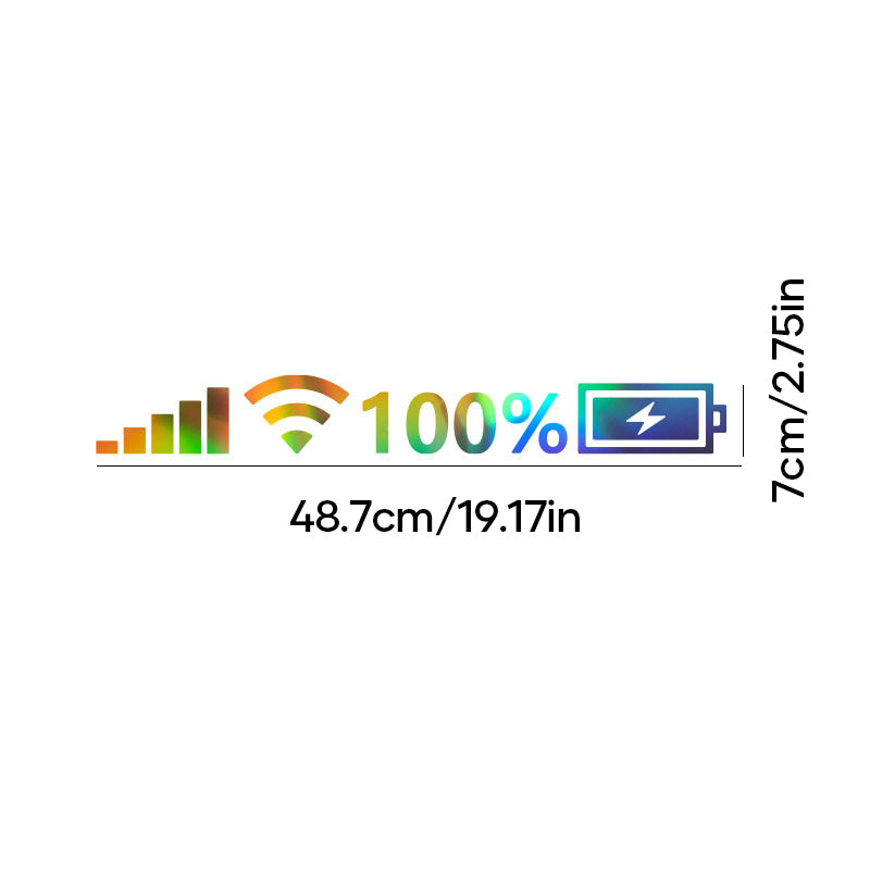 Reflektierender Batteriesignalaufkleber