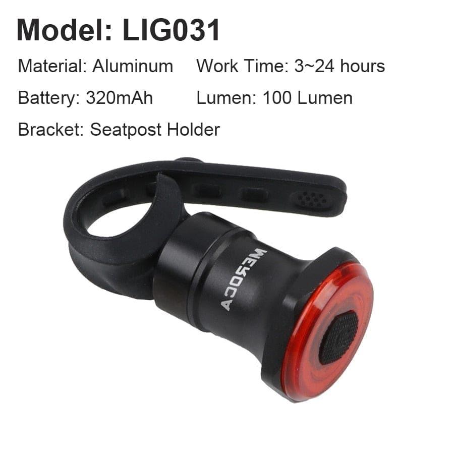 Smart Fahrrad Rücklicht Auto Start/Stopp Bremsensensierung IPx6 Wasserdicht USB Aufladung Rad Tail Rücklicht Fahrrad LED Licht