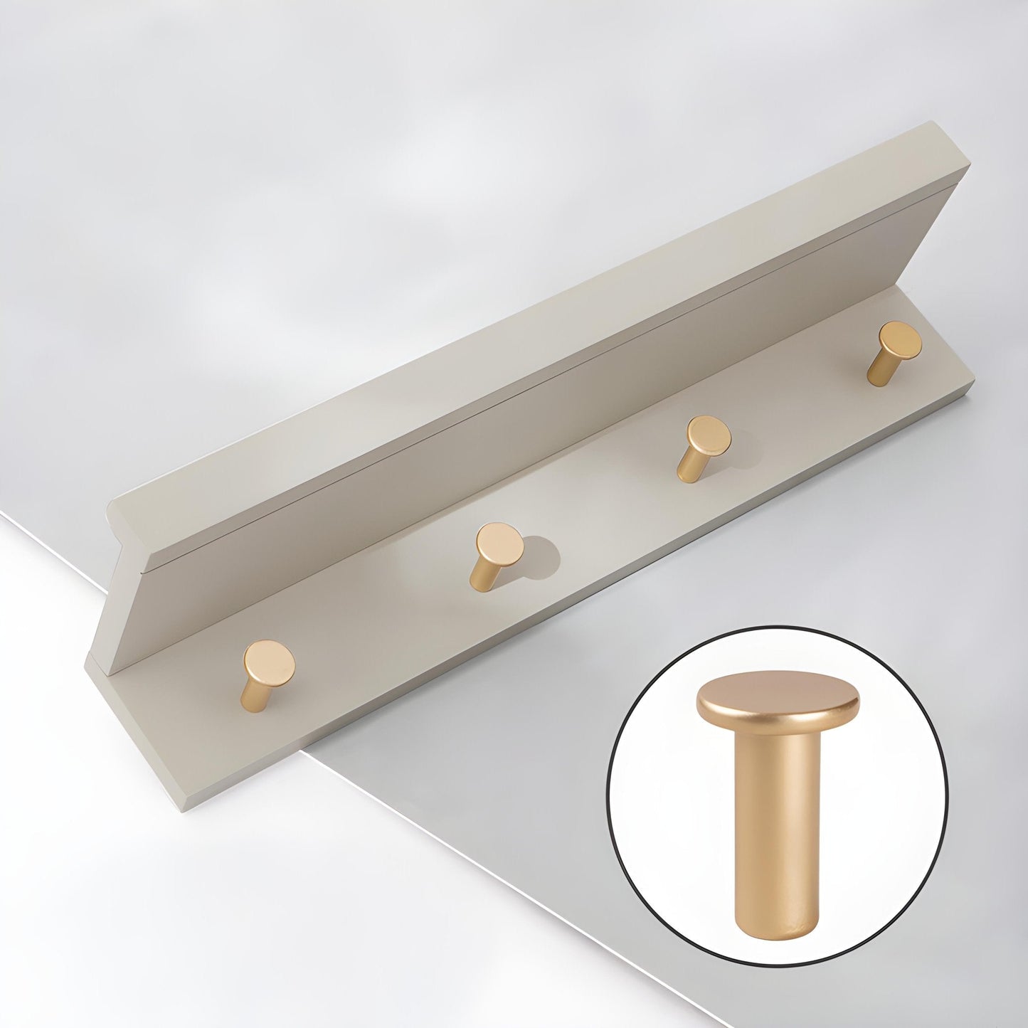 Sandsberg | Smash Wandregal mit Haken – Multifunktionales Holzregal für jeden Raum