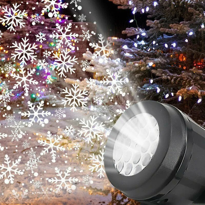 Sandsberg | Schneeflocken-Projektor LED Weihnachtslicht - Weihnachtsprojektorlichter für Innen- und Außendekoration, Hochzeiten und Gartendekor