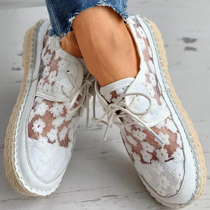 Orthopädischer stilvoller Schuh mit Blumendesign