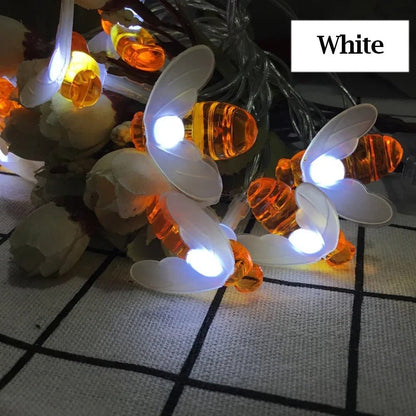 Sandsberg | Solar Honey Bee Lichterkette - Waterproof Lights für Garten, Weihnachten, Hochzeit, Party Außenbeleuchtung
