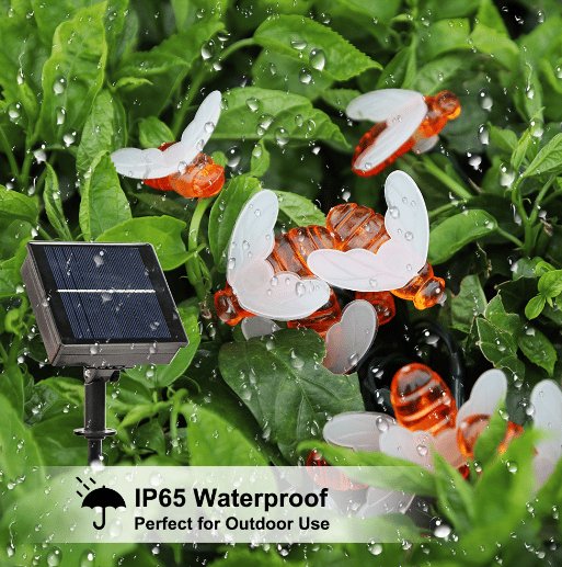 Sandsberg | Solar Honey Bee Lichterkette - Waterproof Lights für Garten, Weihnachten, Hochzeit, Party Außenbeleuchtung