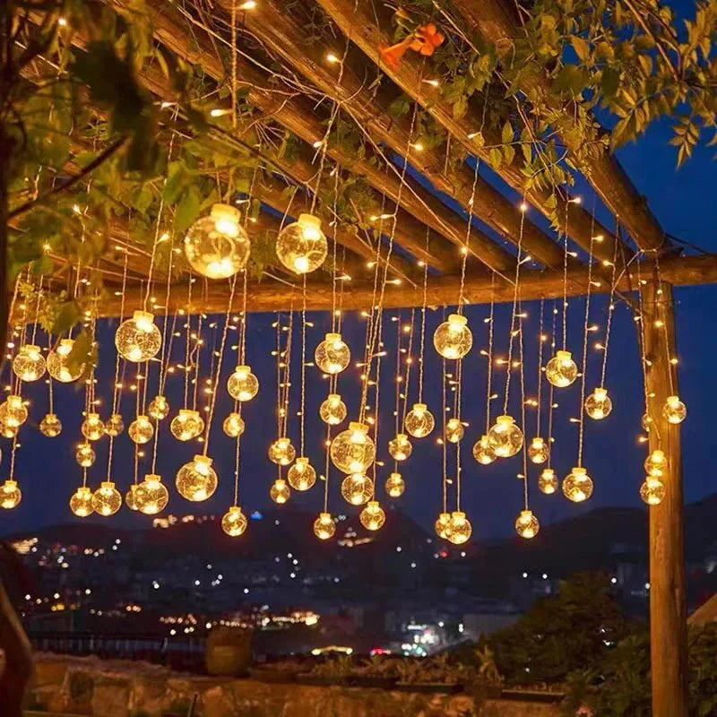 Sandsberg Solar LED Pendel Lichterkette | Außenbeleuchtung für Garten & Terrasse | Wasserdicht & Energieeffizient