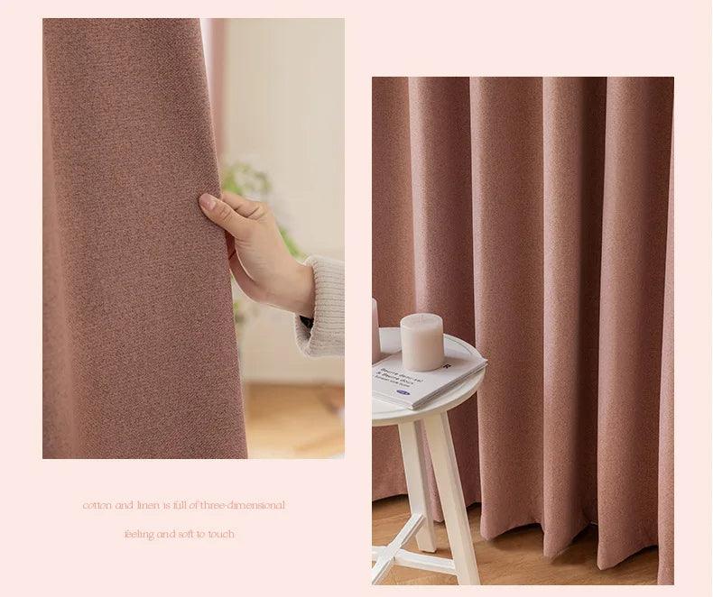 Einfarbige lange Blackout-Vorhänge │ Für minimalistische moderne Wohn- und Schlafzimmerdekoration