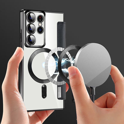 Neue lederstrukturierte Flip-Handyhülle für Samsung