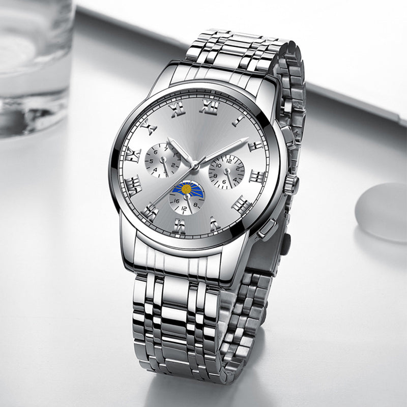Im Dunkeln leuchtende Uhr für Herren