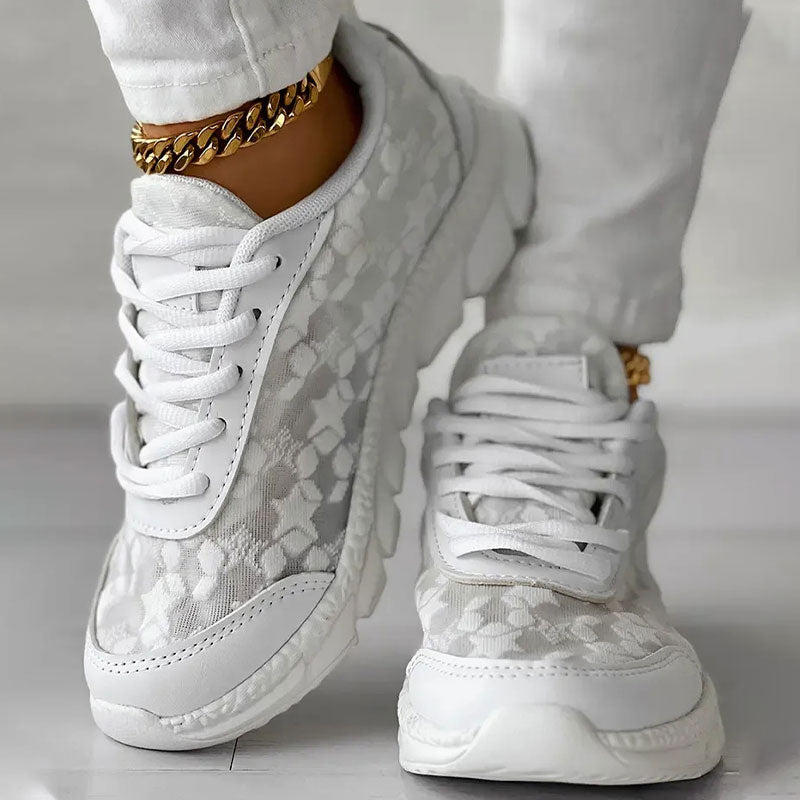 ❤【35-44】ATEMAKTIVE TURNSCHUHE MIT RUNDER SPITZE UND SCHNÜRUNG