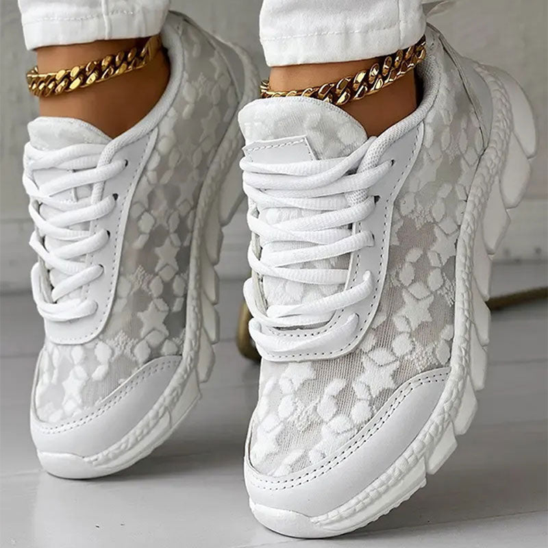 ❤【35-44】ATEMAKTIVE TURNSCHUHE MIT RUNDER SPITZE UND SCHNÜRUNG