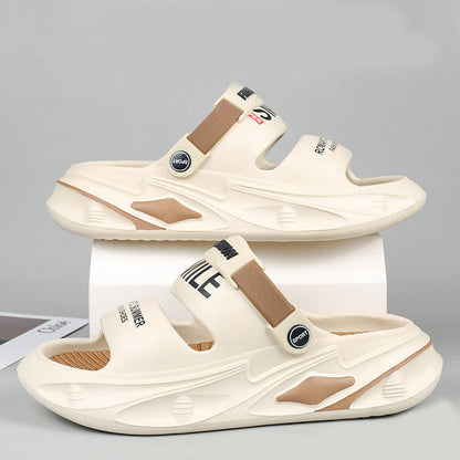🔥Neuer Sommerschlussverkauf - 40% Rabatt🔥Tretende Scheiße Gefühl dicke EVA-Schaum Kissen Sandalen Hausschuhe 2 in 1
