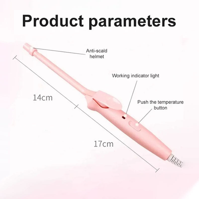 9mm Dünner Lockenstab Haarglätter für kurzes und langes Haar