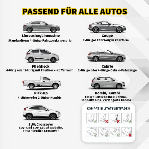 Atmungsaktive & Rutschfeste Baumwoll-Auto-Sitzbezüge!