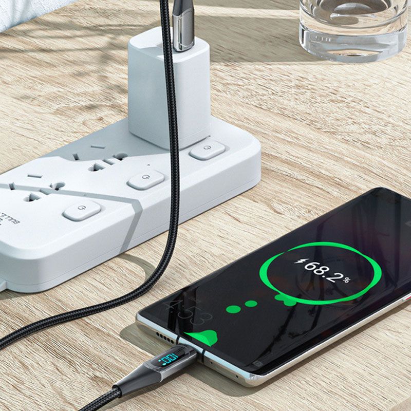 PD 100W Schnellladekabel und Datenkabel mit digitaler Anzeige