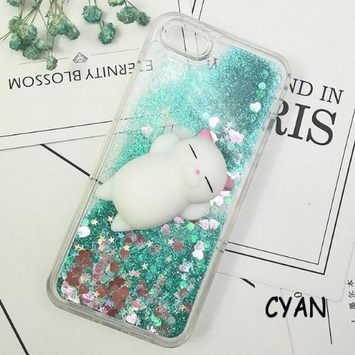 Squishy Katze Handyhüllen mit Glitzer für Iphone 5, 6, 7, 8, X