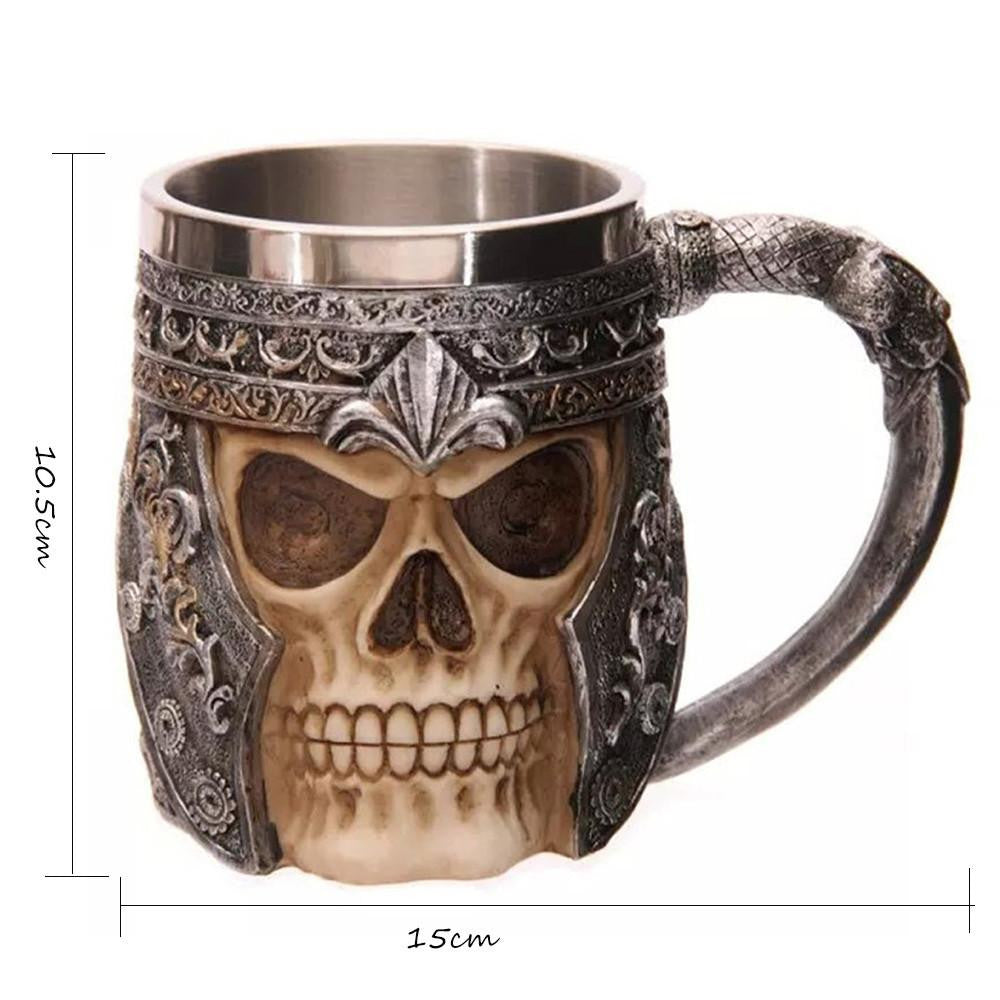 Edelstahl Totenkopf Becher - 350ml