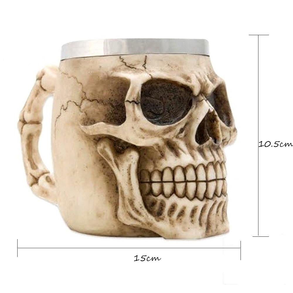 Edelstahl Totenkopf Becher - 350ml