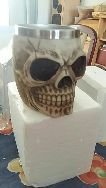 Edelstahl Totenkopf Becher - 350ml