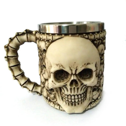 Edelstahl Totenkopf Becher - 350ml