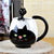 Keramiktasse mit schwarzer Katze und Löffel BRANYKAT™