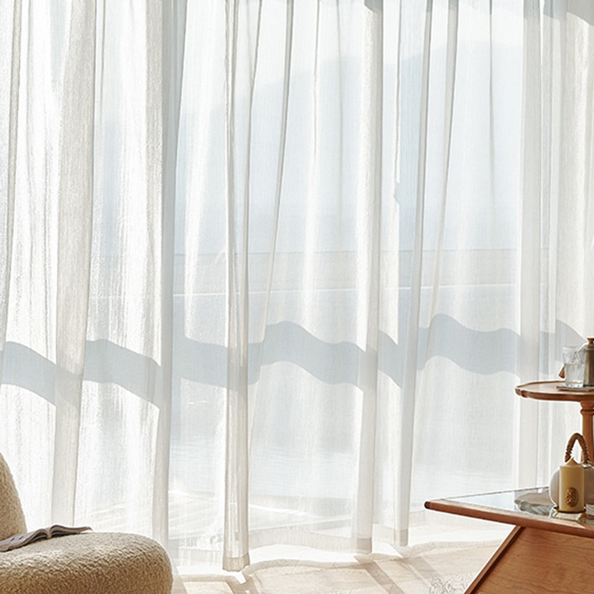 WeaveGlam Vorhänge - Elegante Durchsichtige Woven Vorhänge für Moderne Interieurs